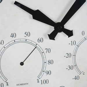 Outdoor Clock with Temperature and Humidity Black 53.3cm by Libra, image 5