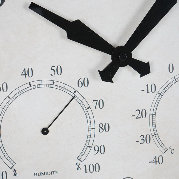 Outdoor Clock with Temperature and Humidity Black 53.3cm by Libra, image 5