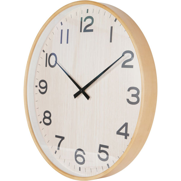 Grain Effect Wall Clock Light Natural 53cm by Libra, image 2