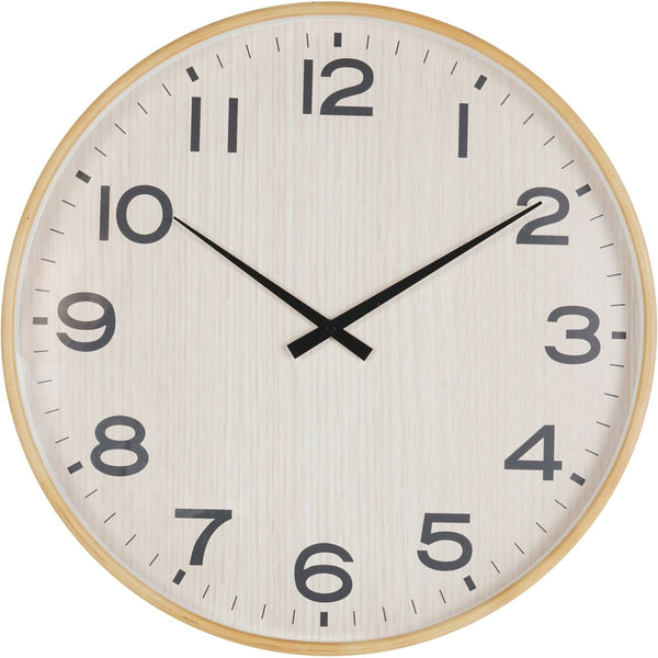 Grain Effect Wall Clock Light Natural 53cm by Libra
