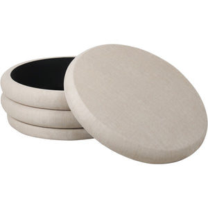Casa Storage Ottoman in Cream by Libra, image 3