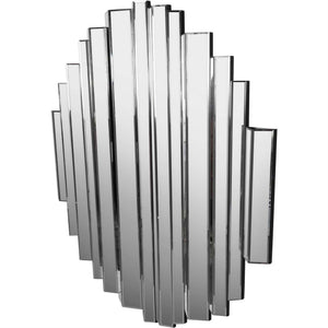 Crystalline Effect Embossed Edges Round Mirror 120cm by Libra, image 2