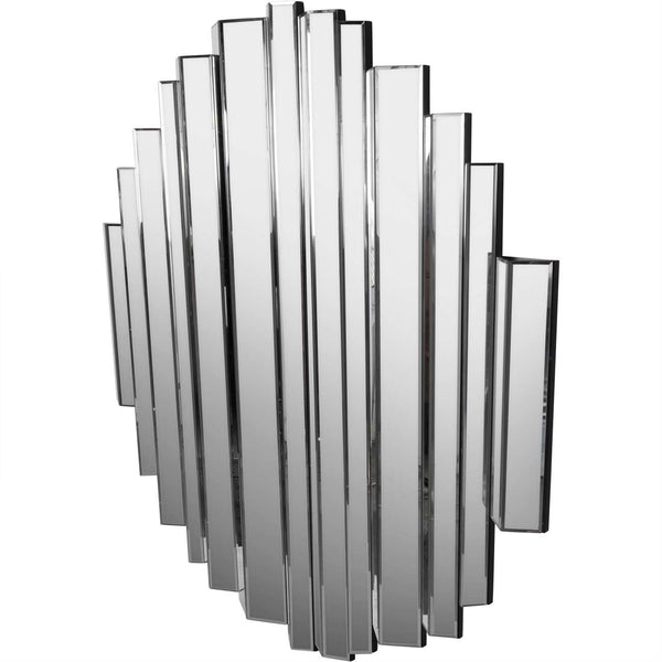 Crystalline Effect Embossed Edges Round Mirror 120cm by Libra, image 2