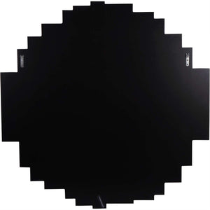 Crystalline Effect Embossed Edges Round Mirror 120cm by Libra, image 3