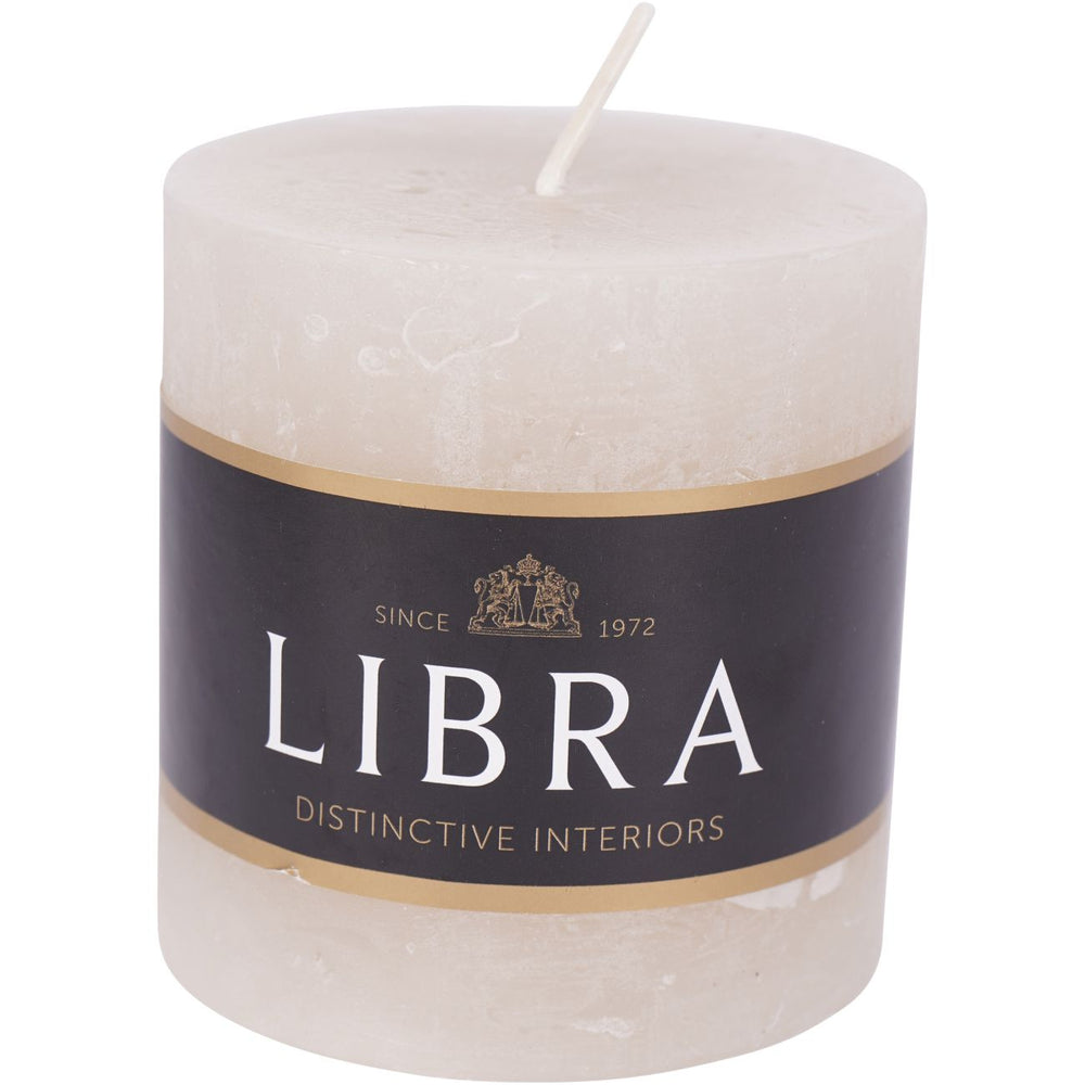Natural Rustica Pillar Candle 7x7cm by Libra