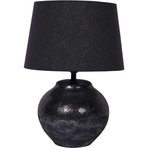 Skyline Black Table Lamp with Shade Small by Libra
