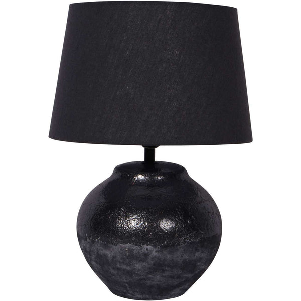 Skyline Black Table Lamp with Shade Small by Libra