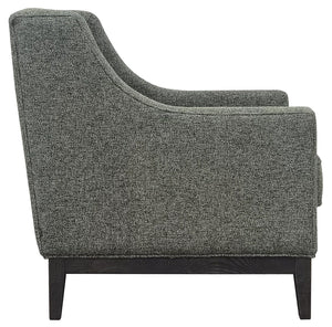 Theodore Buttoned Armchair in Forest Green Fabric by Libra, image 2