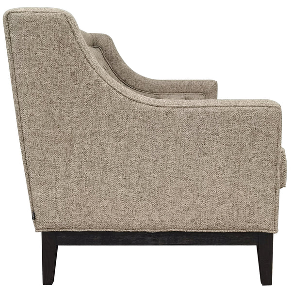Theodore Buttoned Sofa in Dark Taupe Fabric 200cm by Libra, image 2
