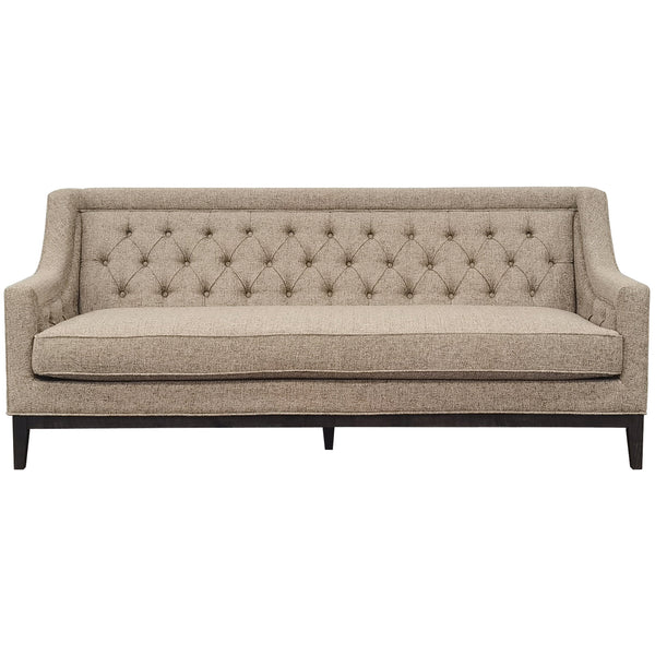 Theodore Buttoned Sofa in Dark Taupe Fabric 200cm by Libra