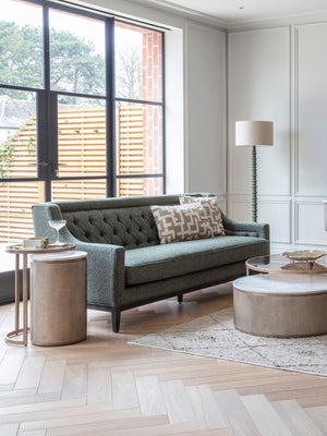 Theodore Buttoned Sofa in Forest Green Fabric 200cm by Libra, image 6