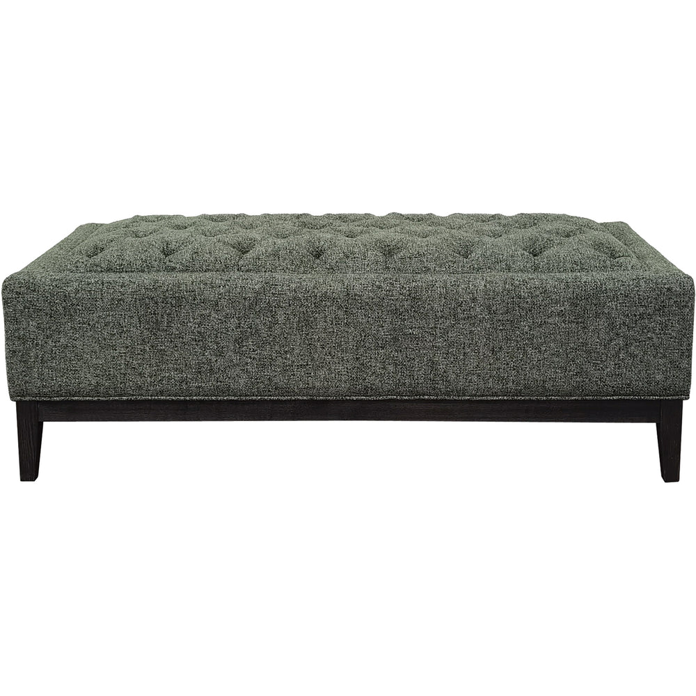Theodore Buttoned XL Ottoman in Forest Green Fabric 140x75cm by Libra