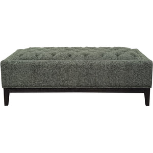 Theodore Buttoned XL Ottoman in Forest Green Fabric 140x75cm by Libra