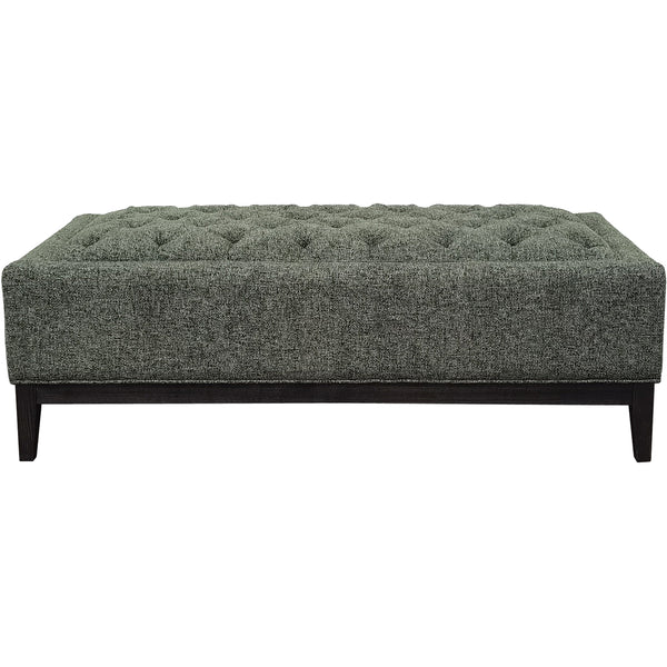 Theodore Buttoned XL Ottoman in Forest Green Fabric 140x75cm by Libra