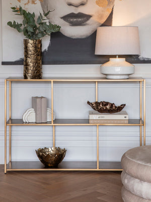 Brooks Console Table in Brushed Champagne by Libra, image 6