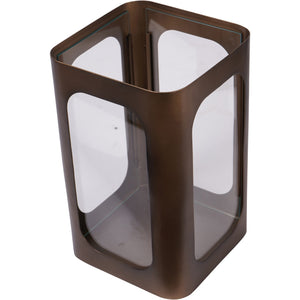 Thorpe Metal and Glass Hurricane Small 28cm by Libra, image 2