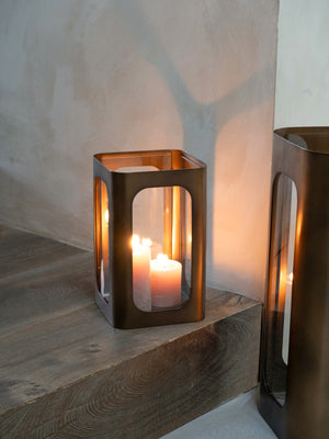 Thorpe Metal and Glass Hurricane Small 28cm by Libra, image 6