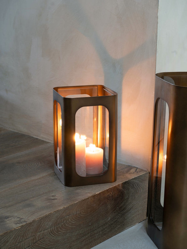 Thorpe Metal and Glass Hurricane Small 28cm by Libra, image 6