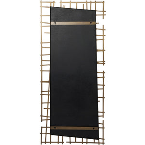 Lattice Wall Decor Mirror Brass Finish by Libra, image 3