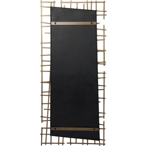 Lattice Wall Decor Mirror Brass Finish by Libra, image 3