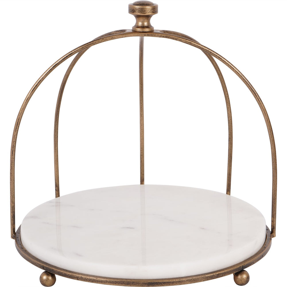 Belvedere Aged Gold One Tiered Stand by Libra