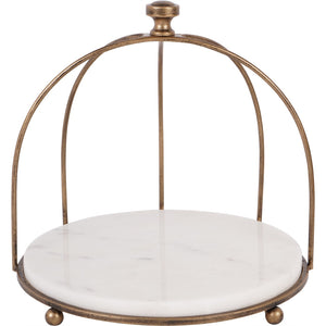 Belvedere Aged Gold One Tiered Stand by Libra