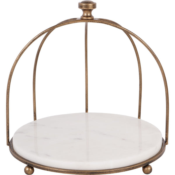 Belvedere Aged Gold One Tiered Stand by Libra
