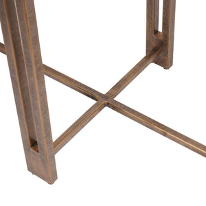 Dalston Black Sandblasted Wood and Champagne Frame Console Table by Libra, image 5