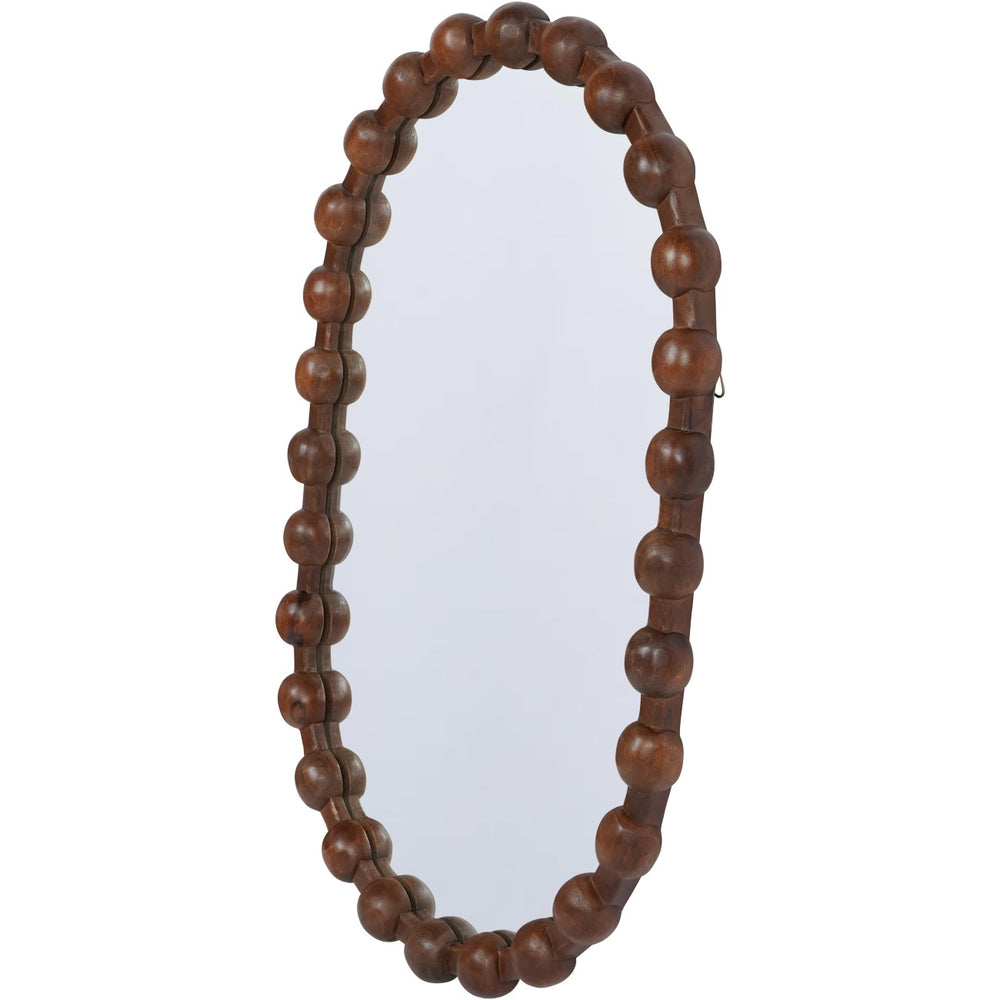 Carmel Oval Wooden Carved Mirror by Libra