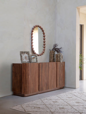 Carmel Oval Wooden Carved Mirror by Libra, image 7