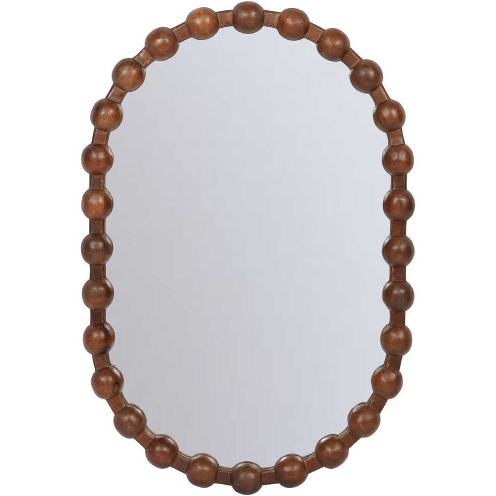Carmel Oval Wooden Carved Mirror by Libra