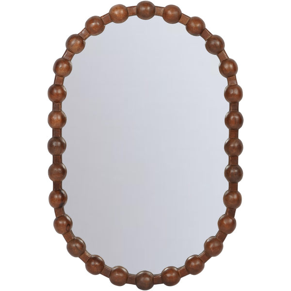 Carmel Oval Wooden Carved Mirror by Libra