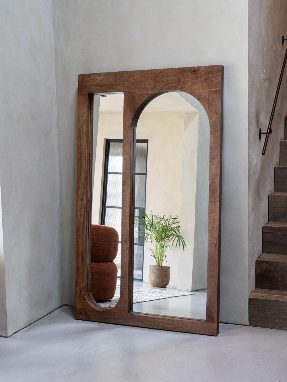 Monterey Wooden Floor Standing Mirror by Libra