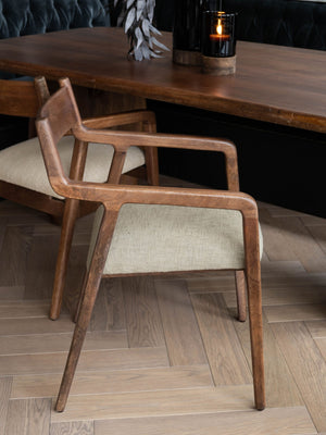 Monterey Wooden Upholstered Dining Chair in Sage by Libra, image 6