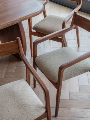 Monterey Wooden Upholstered Dining Chair in Sage by Libra, image 8