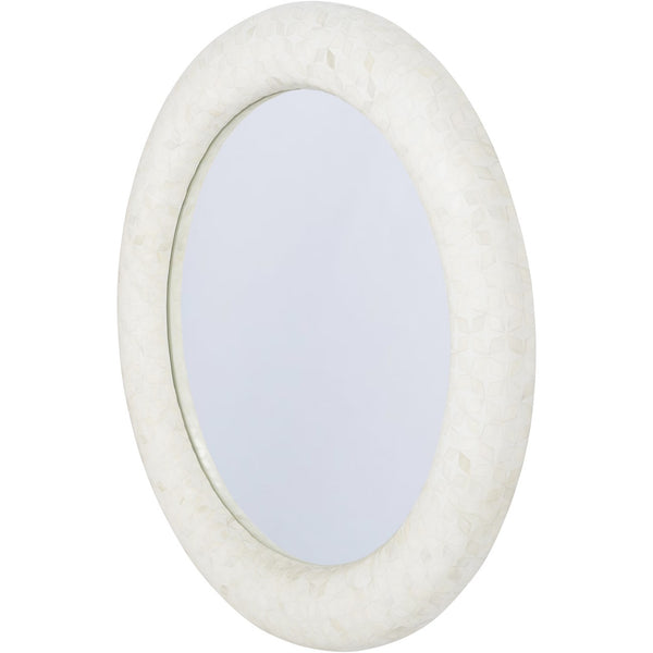 Aspen Bone Inlay Round Mirror 100cm by Libra, image 2
