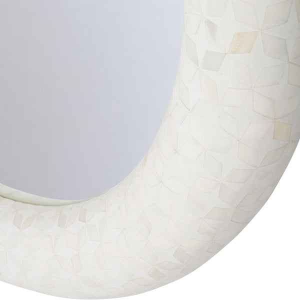 Aspen Bone Inlay Round Mirror 100cm by Libra, image 5