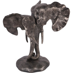 Kariba Cast Aluminium Nuzzling Elephants Sculpture by Libra, image 3