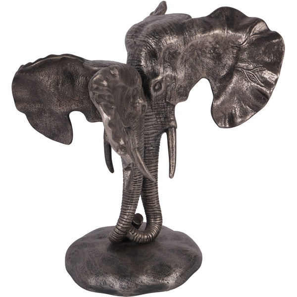 Kariba Cast Aluminium Nuzzling Elephants Sculpture by Libra, image 3