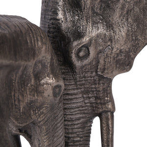 Kariba Cast Aluminium Nuzzling Elephants Sculpture by Libra, image 4