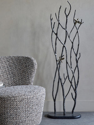 Decorative Screen Sculpture with Branches and Birds by Libra, image 6