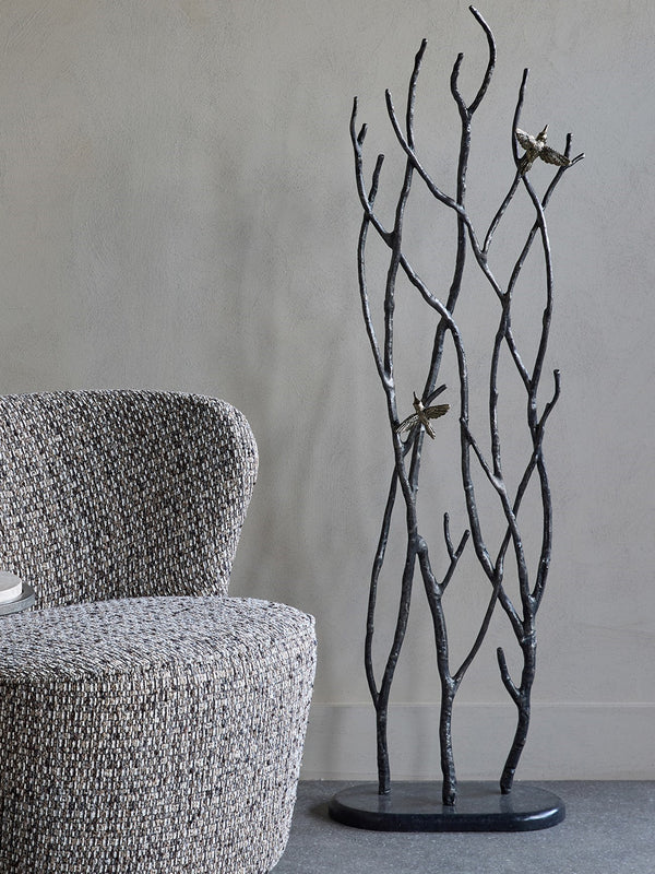 Decorative Screen Sculpture with Branches and Birds by Libra, image 6