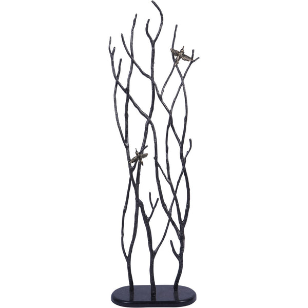 Decorative Screen Sculpture with Branches and Birds by Libra