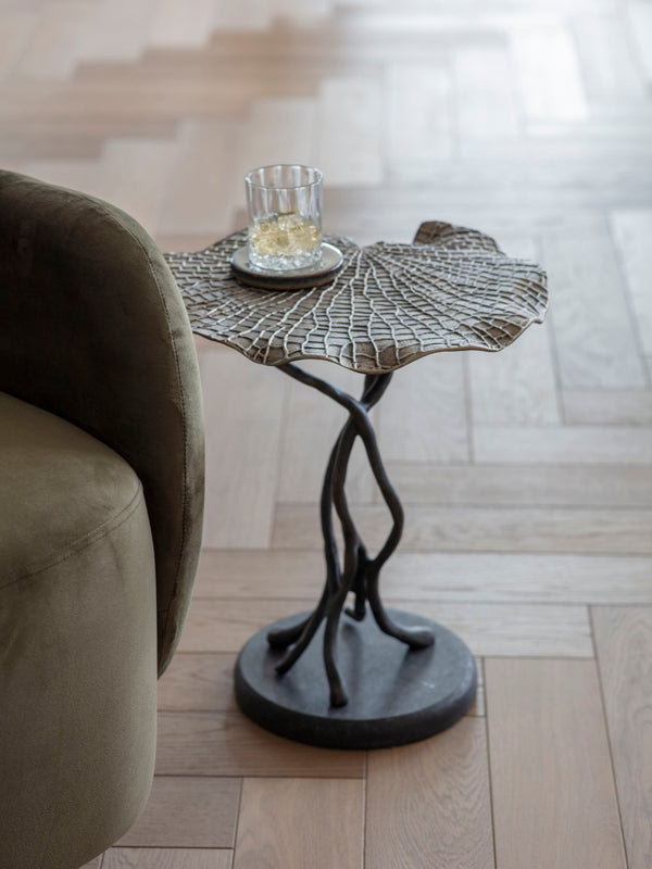Lily Pad Leaf Side Table in Cast Aluminium by Libra, image 6