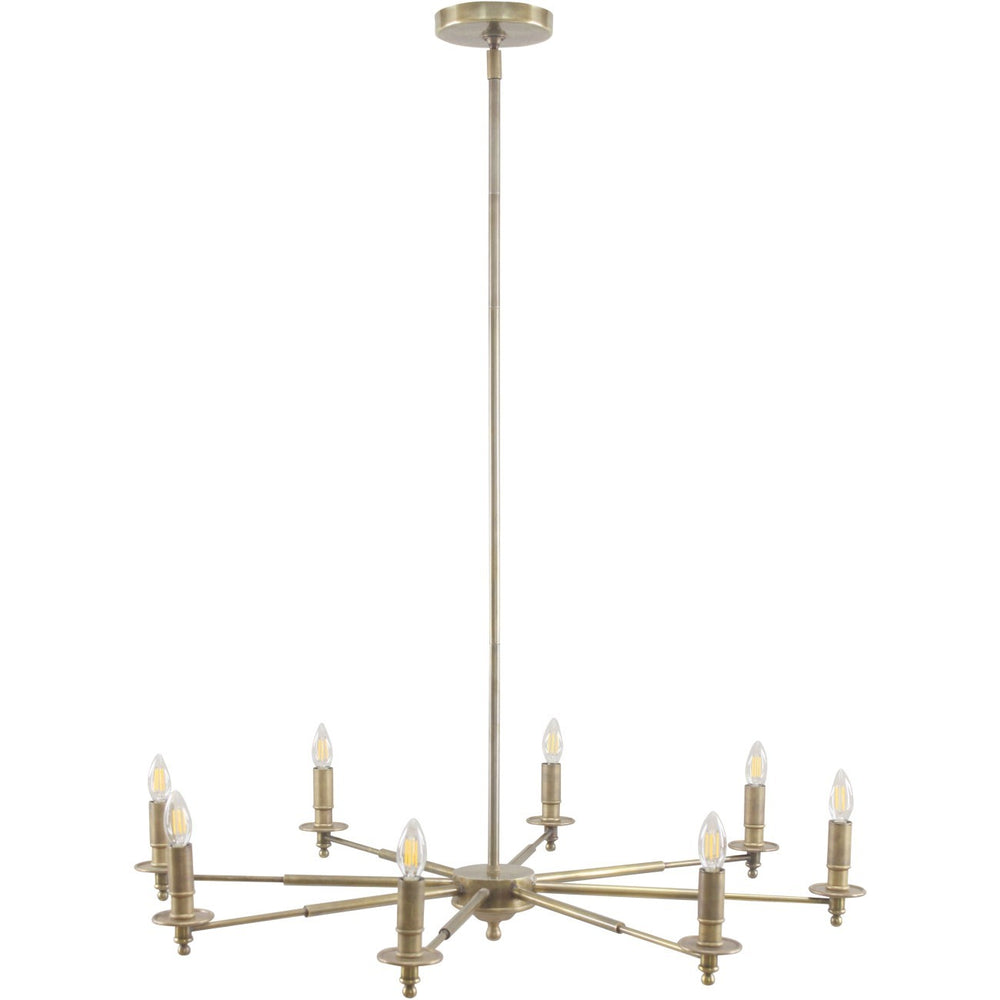 Blythe 8 Light Brass Chandelier by Libra
