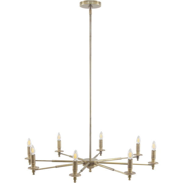 Blythe 8 Light Brass Chandelier by Libra