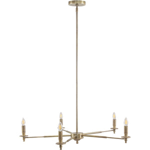 Blythe 5 Light Brass Chandelier by Libra