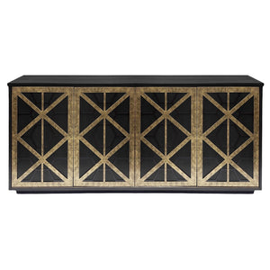 Reeno Fretwork 4 Door Buffet Sideboard by Libra, image 3