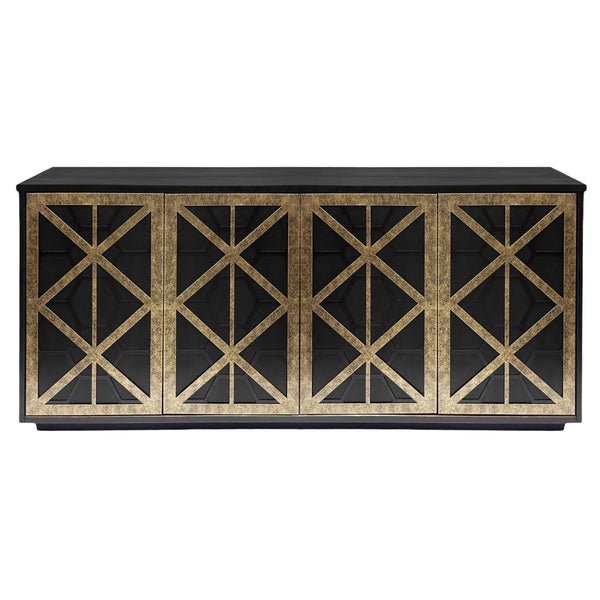 Reeno Fretwork 4 Door Buffet Sideboard by Libra, image 3
