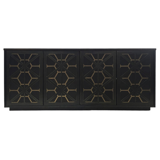 Reeno Fretwork 4 Door Buffet Sideboard